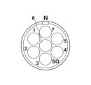 M23 Kabelsteckverbinder CA-07S1N12T008 7-polig gewinkelt...