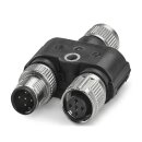 Y-Verteiler SAC-5PY-F/M-F VP SH M12 5-polig geschirmt