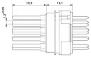M23 Gerätesteckverbinder CA-17P1NA22S00 17-polig...