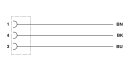 SAC-3P-1,5-800/M12FS Sensor-Aktor-Kabel 3-polig 1,5m M12