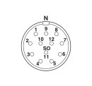 M23 Rundsteckverbinder CA-12S1N8A8008S 12-polig Buchse...