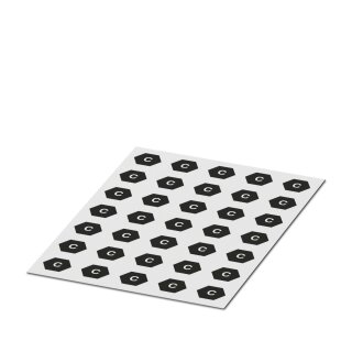 EV-LABEL-C Aufkleber Kennzeichnung C AC-Typ-2-Ladestecker schwarz
