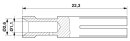 Crimpkontakt CK2,5-ED-0,5BU Buchse 16 A 2,5 mm