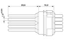 M23 Gerätesteckverbinder Vorderwand CA-07P1NC22S00...