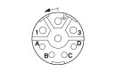 Kabelsteckverbinder SF-7ES1N8A8LDLS M23 8-polig Buchse IP67