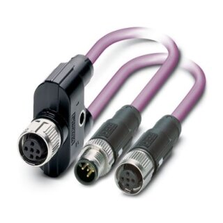 Phoenix Contact - 1461252 - SAC-5PY-F/2X 0,5-PUR-MS-FS VP - Bussystem-Kabel