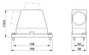 HEAVYCON Tüllengehäuse B16 HC-HPR M32 seitlich...