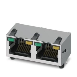 Phoenix Contact - 1337254 - CUC-MP-J1ST-A/2R4LT-THR-LED - RJ45-Leiterplatten-Steckverbinder