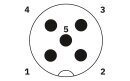 SACC-DSI-MS-5CON-M12 Gerätesteckverbinder 5-polig...