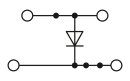 Bauelementreihenklemme UTTB 4-DIO/O-U mit integrierter Diode 4 mm² 2-reihig