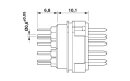 M23 Rundsteckverbinder CA-16P1N222S00 16-polig geschirmt...