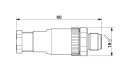 M12 Rundsteckverbinder SACC-M12MS-5CON-PG 9 5-polig...