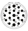 M23 Kabelsteckverbinder CA-1RP1N8A80DN 16+2+FE Polzahl...