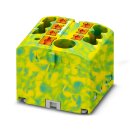 Verteilerblock PTFIX 6/6X2,5 GNYE Push-in 24 A 450 V