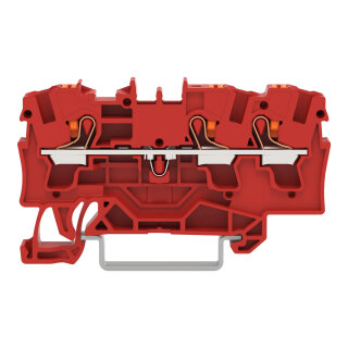3-Leiter-Durchgangsklemme 2204-1303 Push-in CAGE CLAMP 4 mm² rot