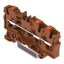 3-Leiter-Durchgangsklemme 2204-1301 4 mm² Push-in braun