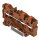 3-Leiter-Durchgangsklemme 2204-1301 4 mm² Push-in braun