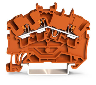 3-Leiter-Durchgangsklemme 2202-6302 2,5 mm² Push-in CAGE CLAMP orange