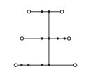 Dreistockklemme 2202-3239 6-Leiter Durchgang 2,5 mm² Push-in blau