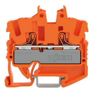 2-Leiter-Mini-Durchgangsklemme 2252-1202 Push-in 2,5 mm² orange