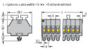 2-Leiter-Klemmenleiste 261-156/341-000 CAGE CLAMP 24 A...