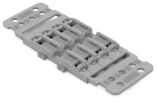 Befestigungsadapter mit Zugentlastung 221-2504 4-fach grau