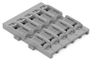 Befestigungsadapter 221-2525 5-fach Durchgangsverbinder Schraubbefestigung grau