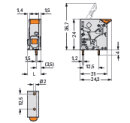 Leiterplattenklemme 2606-1101 1-polig 6 mm² Hebel...