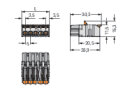 1-Leiter-Federleiste 2721-1104/326-000 Push-in CAGE CLAMP...