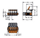 1-Leiter-Federleiste 832-1105/037-9037 Push-in CAGE CLAMP...