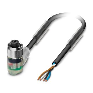 Sensor-Aktor-Kabel SAC-4P 3,0-PVC/M12FR-3L 4-polig M12 3 m