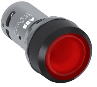ABB - 1SFA619100R1341 - CP1-13R-01 LED Leuchtdrucktaster 1OE rot flach tast.. LED 230V AC/DC compact