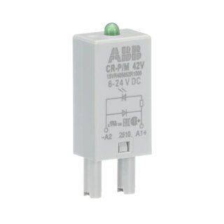 ABB - 1SVR405652R1000 - CR-P/M 42V Steckmodul Diode und LED grün, 6-24VDC, A1+, A2-