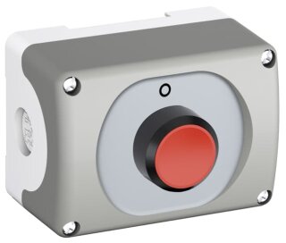 ABB - 1SFA611811R1003 - MEP1-1003 Gehäusekombi.1-fach rot Beschrift:O, 1 Taste flach, tastend