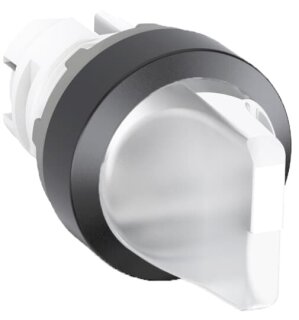 ABB - 1SFA611201R1108 - M2SS2-11C Leuchtwahlschalter-Vorsatz A-C farblos, 2 Stellungen, kurzer Drehgriff