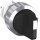 ABB - 1SFA611201R2006 - M2SS2-20B Wahlschalter-Vorsatz A-C schwarz, 2 Stellungen, kurzer Drehgriff