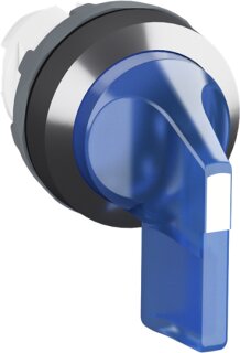 ABB - 1SFA611204R2104 - M2SS5-21L Leuchtwahlschalter-Vorsatz A-C blau, 2 Stellungen, langer Drehgriff