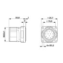 Phoenix Contact - 1329278 - M23-12S2N8AW500S - Gerätesteckverbinder Vorderwand