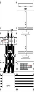 ABB STRIEBEL & JOHN - 2CPX033806R9999 - KA4210 Mess- und Wandlerfeld BH5 vorverdrahtet mit Zählerkreuz