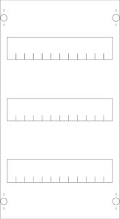 ABB STRIEBEL & JOHN - 2CPX037580R9999 - 1V00A Reiheneinbaugeräte-Modul Reihenabstand 125mm, 3RE / BH00, 1FB
