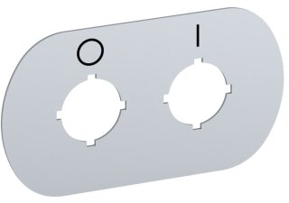 ABB - 1SFA611930R1014 - MA6-1014 Textschild 2-fach silber O I Alu silber-grau f.Kunststoffgehäuse