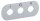 ABB - 1SFA611930R1015 - MA6-1015 Textschild 3-fach silber O II Alu silber-grau f.Kunststoffgehäuse