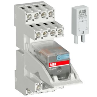 ABB - 1SVR405618R3110 - CR-M230AC4LGLC Interface-Relais komplett mit Sockel und Halter