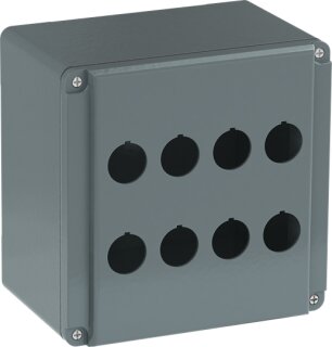 ABB - 1SFA170807R1008 - 080SP8 Metallgehäuse, 8 Befehlsstellen grau, Aluminium, IP66