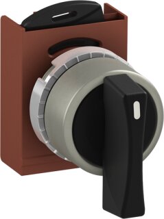 ABB - 1SFA184371R9006 - P9MSVI0N Wahlschalter 2-Pos. schwarz langer Griff, 2 Positionen: 0? / 45?