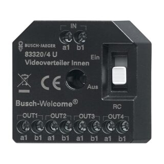 Busch-Jaeger - 2CKA008300A0508 - Aktiv Videoverteiler Innen UP, 4-fach zur Montage in einer Unterputzdose