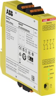 ABB - 2TLA010053R0401 - Sentry SSR42P Sicherheitsrelais Relaisausgänge 2NO+2NC Betriebsspannung 24 VDC