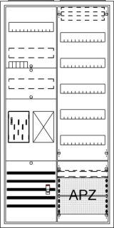 ABB STRIEBEL & JOHN - 2CPX054220R9999 - BA27FB Komplettschrank, AP BKE-I, A27 1Z1R1V5A2 Schutzklasse II, Schutzart IP31