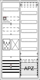 ABB STRIEBEL & JOHN - 2CPX054240R9999 - BA27TB Komplettschrank, AP BKE-I, A27 1Z1R1V5A2 Schutzklasse II, Schutzart IP31