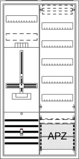 ABB STRIEBEL & JOHN - 2CPX054284R9999 - DA27CB Komplettschrank, AP Dreipunkt, A27 1Z1V5A2